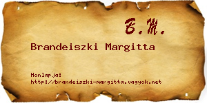 Brandeiszki Margitta névjegykártya